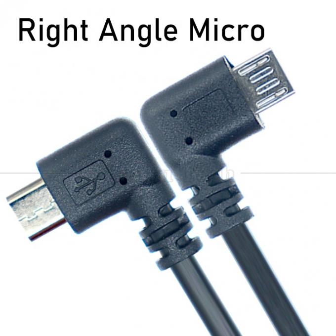 90 Grad rechtwinkliges USB zu Micro-B-Datenladekabel für Telefon Tablet Digitalkamera GPS 0
