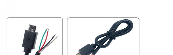 OEM Custom Micro B V8 5 Pin USB Männlich zu öffnen Pigtail Bar Kabel 0