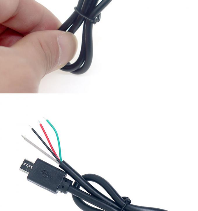OEM Custom Micro B V8 5 Pin USB Männlich zu öffnen Pigtail Bar Kabel 2