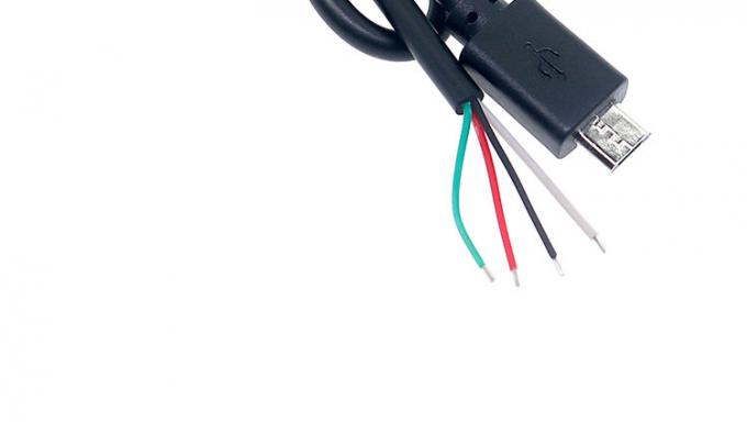 OEM Custom Micro B V8 5 Pin USB Männlich zu öffnen Pigtail Bar Kabel 4
