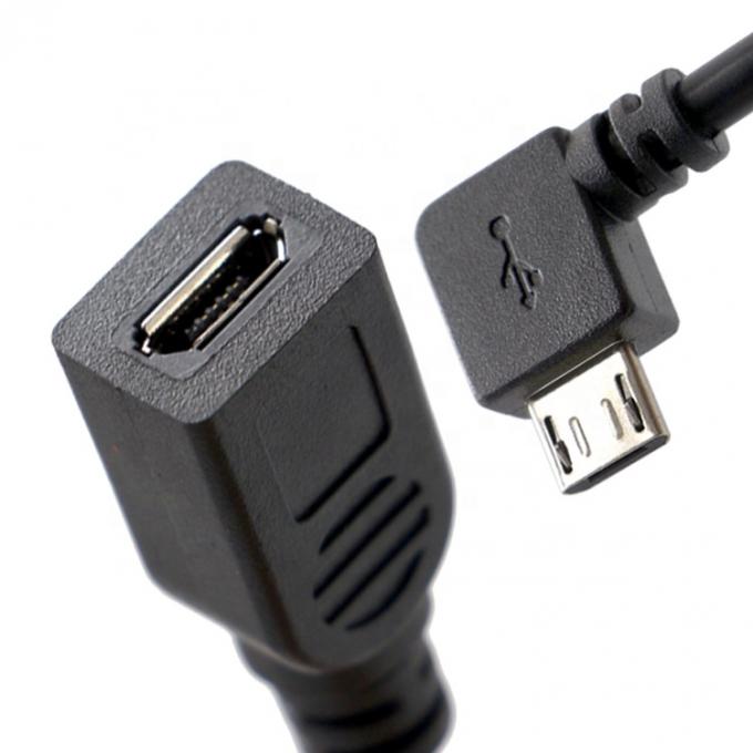 90 Grad links rechts nach oben nach unten Winkel Männlich zu weiblich Micro B USB 2.0-Verlängerungskabel 2