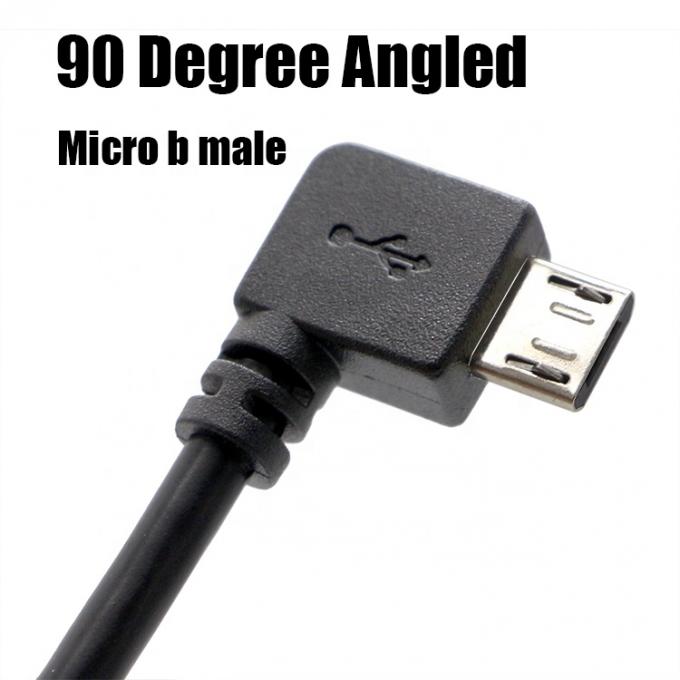 90 Grad links rechts nach oben nach unten Winkel Männlich zu weiblich Micro B USB 2.0-Verlängerungskabel 4