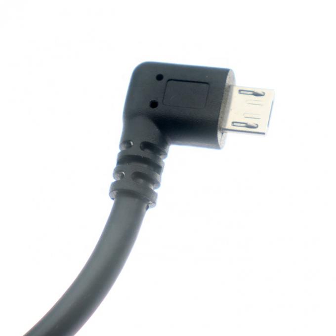 1m 2m 3m 5m 90 Grad linker Winkel Micro B 5p bis USB A männliches Kabel 2
