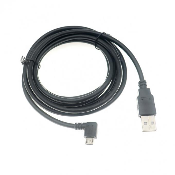 1m 2m 3m 5m 90 Grad linker Winkel Micro B 5p bis USB A männliches Kabel 4