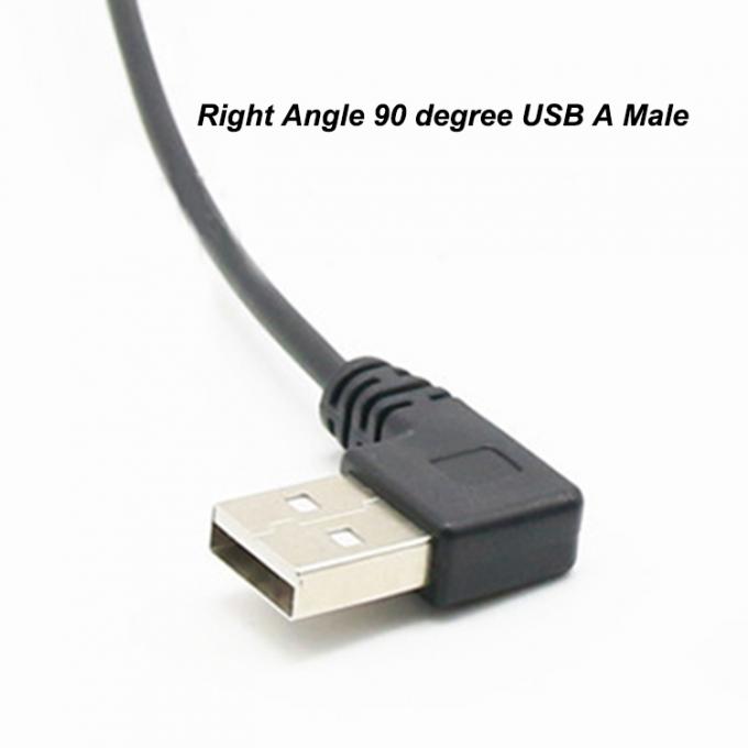 CUSTOM 1M 90 Grad Rechtswinkel USB A Männlich bis Mikro b Männlich Federgewickeltes USB-Kabel 3