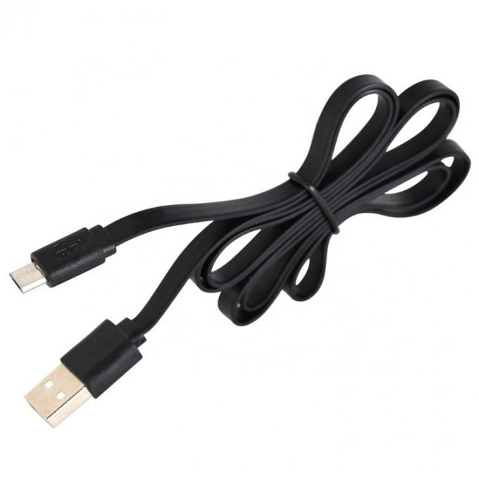 Schwarz-Weiß Flat Noodle Micro USB Kabel für Power Bank Lautsprecher Telefon 3