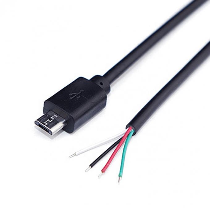 OEM-Datenladung 2 4 Kerne Micro USB Männlich Weiblich zum Öffnen nackte Drähte Pigtail Kabel 4