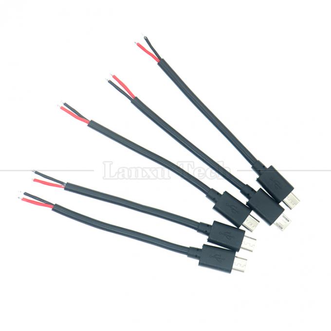 Schwerer Strom 20AWG 5A Bare Wires Offene Reparatur Micro USB Pigtail Kabel für Raspberry Pi Sensor 5