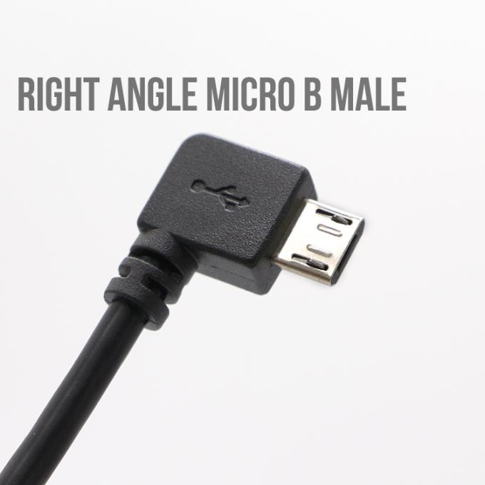 90 Grad rechten Winkel Männlich-Frauen-Micro-USB Kabel 2