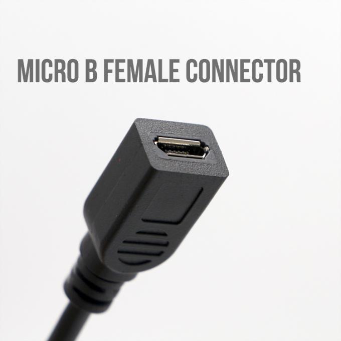 90 Grad rechten Winkel Männlich-Frauen-Micro-USB Kabel 3