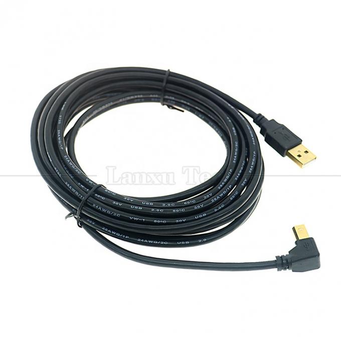 Links nach oben nach rechts nach unten Winkel 90 Grad Winkel USB A bis USB B Kabel für Druckerscanner 0
