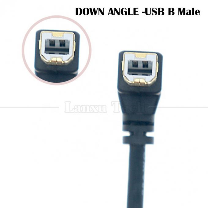 Links nach oben nach rechts nach unten Winkel 90 Grad Winkel USB A bis USB B Kabel für Druckerscanner 1