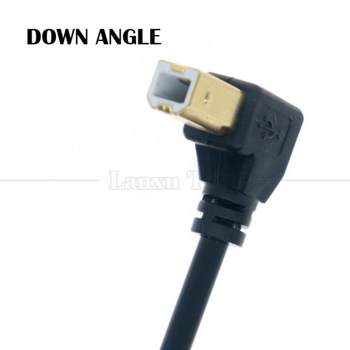 Links nach oben nach rechts nach unten Winkel 90 Grad Winkel USB A bis USB B Kabel für Druckerscanner 3