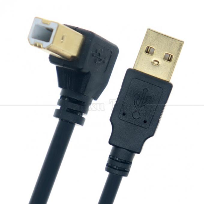 Links nach oben nach rechts nach unten Winkel 90 Grad Winkel USB A bis USB B Kabel für Druckerscanner 2