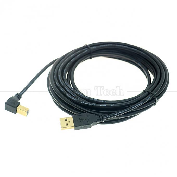 Links nach oben nach rechts nach unten Winkel 90 Grad Winkel USB A bis USB B Kabel für Druckerscanner 5