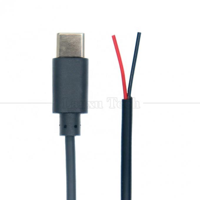 Benutzerdefinierte Datenladung 2 4 Kerne USB Typ C Männlich weiblich zu entblößtem offenem Draht Ende Schweinenschwanzkabel 4