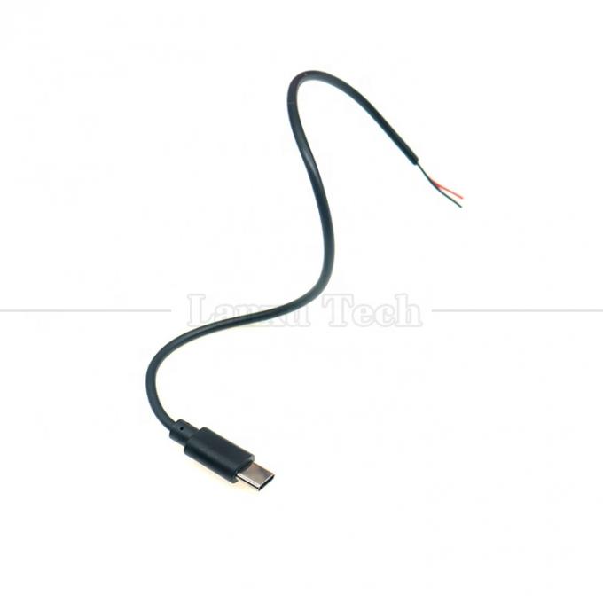 Benutzerdefinierte Datenladung 2 4 Kerne USB Typ C Männlich weiblich zu entblößtem offenem Draht Ende Schweinenschwanzkabel 5