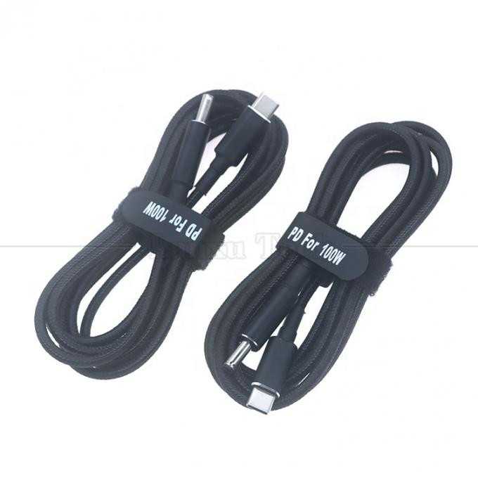 Nylon geflochten 100W 20V 5A PD Typ C bis DC 4.5x3.0 7.4x0.6 Adapter Ladekabel für HP Dell Lenovo Asus Acer Samsung Laptop 0