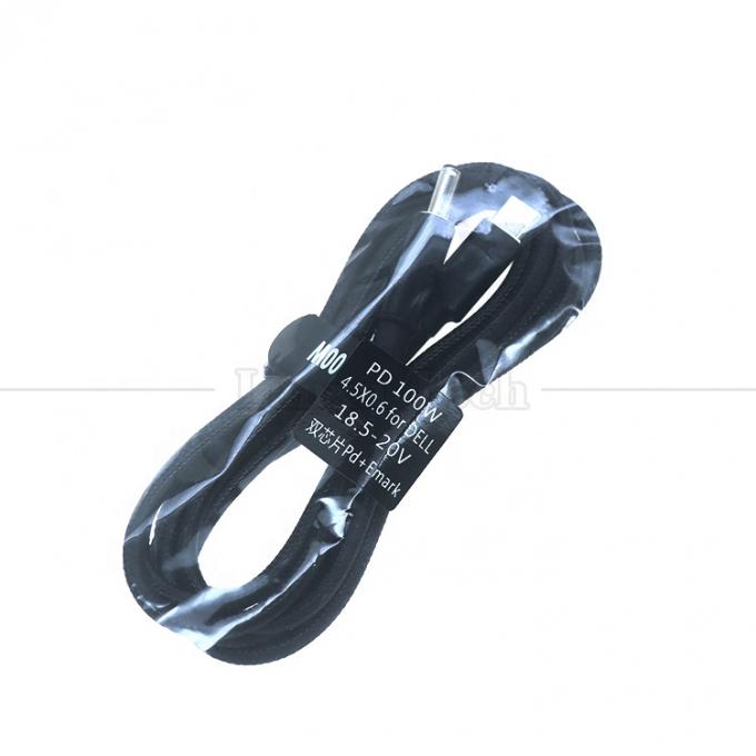 Nylon geflochten 100W 20V 5A PD Typ C bis DC 4.5x3.0 7.4x0.6 Adapter Ladekabel für HP Dell Lenovo Asus Acer Samsung Laptop 4