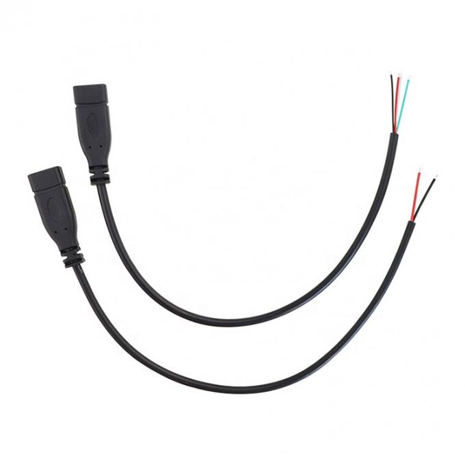 OEM 2 4 Kerne USB Typ C Männlich weiblich zu entferntem Open Wire End Pigtail Kabel 3
