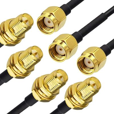 Custom RG 174 SMA Männlich zu SMA Weiblich Montage Jumper RF Adapter Steckverbinder Koaxialkabel
