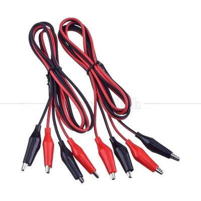kaufen 12v doppelgeschaltete schwarze rote elektrische Testleitungen Jumper Draht Alligator Krokodil Clips Kabel online manufacture