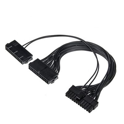 kaufen PSU 24 PIN Weiblich zu Dual 20 4 24 PIN Männlich ATX Bergbau Motherboard Erweiterungskabel online manufacture