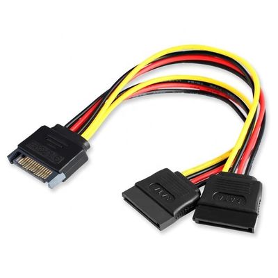 kaufen Männliche zu weibliche Daten Sata 15 Pin Power Y Splitter Kabel für Computer HDD SSD PC Gehäuse online manufacture
