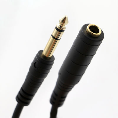 kaufen 3M Goldplattiert 6,35mm Jack 1/4 Zoll TRS Männlich bis 1/4 Zoll TS Jack Weiblich Audio Jack Stereokabel online manufacture
