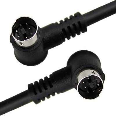 kaufen Custom 90 Grad Rechtswinkel L-Form S Video Männlich zu Männlich Weiblich 7-Pin-Mini-Din-Verlängerungskabel für STB online manufacture