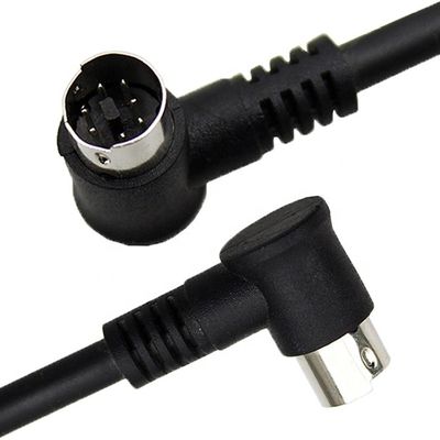 kaufen Custom 1M 2M 3M Schild 90 Grad Rechtswinkel S Video Männlich zu Männlich 7 Pin Mini Din Verlängerungskabel online manufacture
