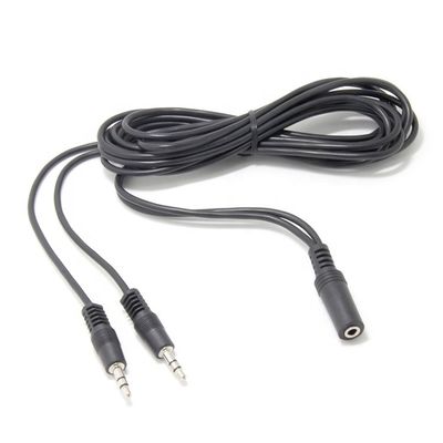 kaufen 2 weibliche zu 1 männliche 3,5 mm Stereo Jack Kopfhörer Lautsprecher Audio Y Splitter Kabel online manufacture