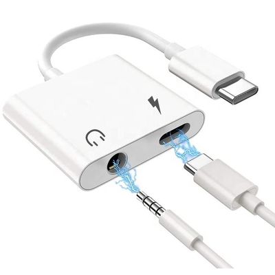 kaufen 2 in 1 USB C bis 3,5 mm Jack AUX Kopfhörer Kopfhörer-Dongle Adapter für Samsung Note Goole Pixel 4 4XL 3 3XL 2 2XL online manufacture