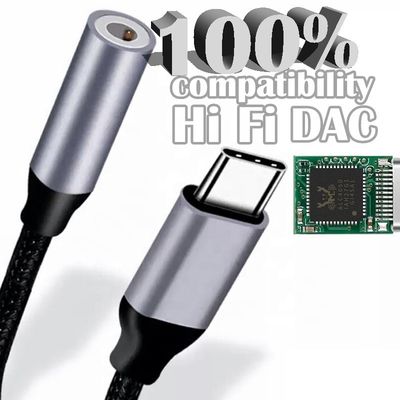 kaufen Hifi DAC USB Typ C auf 3,5 mm Kopfhöreranschluss Audioadapter für Samsung Huawei Oneplus Meizu Google Oneplus online manufacture