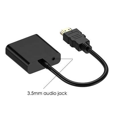 kaufen 1080P 4K HDM TV I Männlich-VGA-Frauen-Adapter mit 3.5 Audio Jack Strom für Computer PC Monitor HDTV online manufacture
