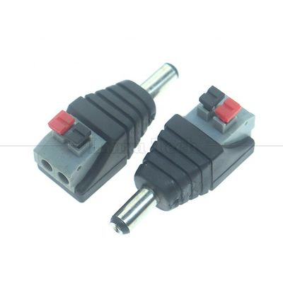 kaufen 5V 12V Lötloser Druckknopf DC 5,5*2,1mm Männlicher weiblicher Fass Jack zu 2p Drähte Kabel Kabelanschluss für LED-Streifenkamera online manufacture