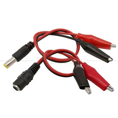 kaufen 30cm Gleichstrom-Fass Jack 5,5x2,1mm Männlich Weiblich zu Dual Alligator Clips Stromversorgung Gleichstrom-Kabel für CCTV-Kamera online manufacture
