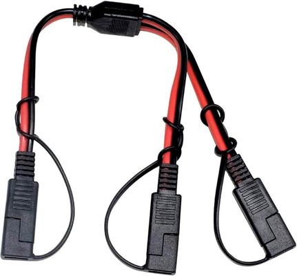 kaufen 14AWG SAE Gleichstrom-Automobilanschlusskabel Y Splitter 1 bis 2 SAE-Verlängerungskabel für Wohnmobil-Wohnwagen Solarzellen Batterieladung online manufacture