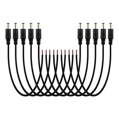 kaufen DC 2.1x5.5mm Männlich-Weiblich Steckdose Fass-Anschluss zum offenen DC Pigtail Stromkabel online manufacture