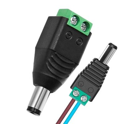 kaufen 12v 24v 5,5x2,5mm 5,5x2,1mm männlicher Gleichstromanschluss Jack-Adapter für CCTV-Kamera online manufacture