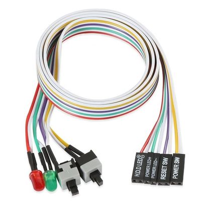 kaufen PC Case Computer-Motherboard HDD Reset ATX Schalter einschalten und ausschalten Stromkabel mit LED-Licht online manufacture