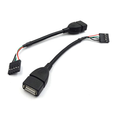 kaufen Benutzerdefiniertes USB 2.0 Typ A Weibliches Steckkopf zu 5-Pin Dupont-Anschlussdraht Kabel für das Motherboard online manufacture