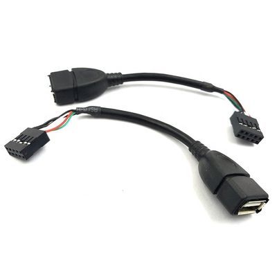 kaufen USB Typ A Weiblich bis 9 Pin Dupont Weibliche Kopfteil-Motherboard-Adapterkabel online manufacture