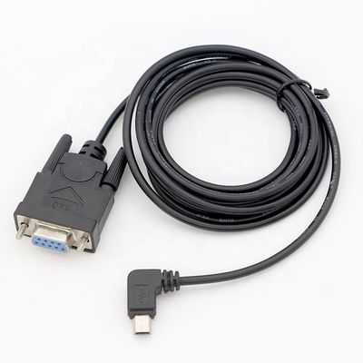 kaufen BESCHLOSSEN 90 Grad Rechtswinkel Mini B USB zu weiblichem DB9 RS232 Serialkabel online manufacture