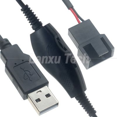 kaufen Einstellbares USB 5V Steigerung auf DC 12V 3-Pin 4-Pin-Anschluss Lüftergeschwindigkeitsregler Stromadapterkabel für PC-Kühlventilator online manufacture