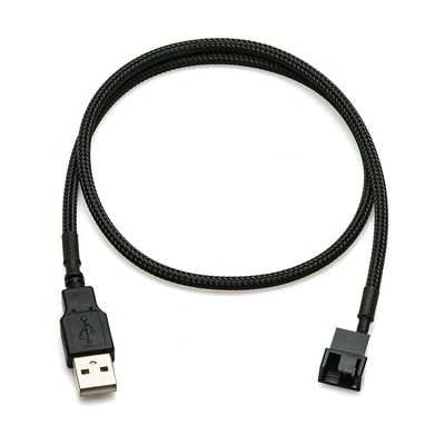 kaufen Geflechtetes USB-zu-3-Pin-4-Pin-Molex-Frau PWM 5V-Lüfter-Stromversorgung Adapter-Anschlusskabel für Computer-Kühler online manufacture