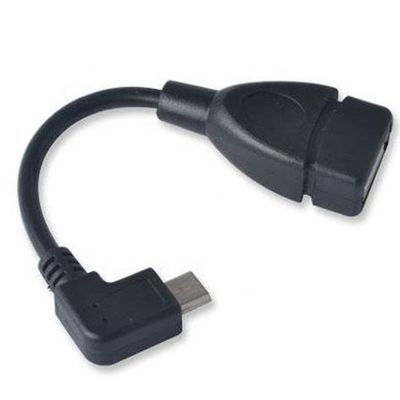 kaufen 90 Grad Winkel Mikro B bis USB Typ A Weibliches OTG-Adapterkabel online manufacture