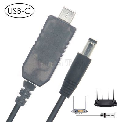 kaufen USB Typ C zu DC 5.5x2.1mm 8.4v 7.4v 6v 4.5v 3.6v 3v 2.4v 9v 12v Ausgangskabel für Wifi-Router Led Light Strip Circuit online manufacture