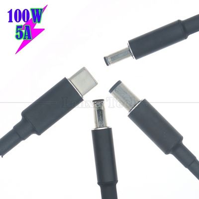 kaufen 20V 5A 100W Dual E Mark Chip PD Aufladen USB Typ C zu DC Laptop Kabel Draht Adapter für HP Asus Lenovo Dell online manufacture
