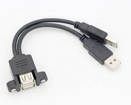 kaufen Dual USB 2.0 Typ A-Panel-Mount Männlich-Frauen-Verlängerungskabel online manufacture